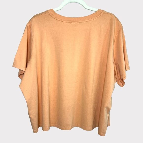 Levi's Women’s Plus Size Peach Bloom Trendy Jordie Cropped T-Shirt Size 2X - Picture 4 of 8